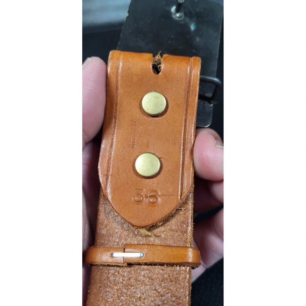 Vintage Boy Scouts BSA‎ Philmont Ranch Tooled Leather Belt & Buckle ~ Size 36